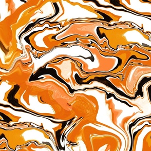 Orange on sale white wallpaper